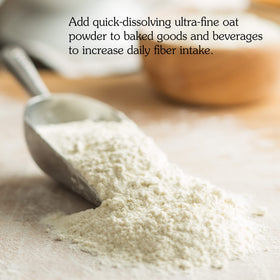 Poudre de fibre d'avoine Nunaturals utilisée dans un smoothie