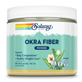 Poudre de Fibre d'Okra SOLARAY vue de face avec étiquette