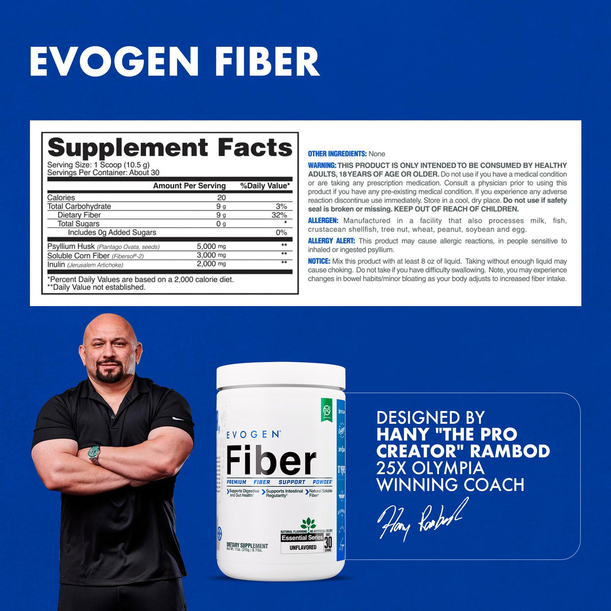 Poudre de Fibre Evogen avec cuillère doseuse