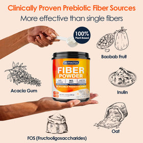 Poudre de Fibre Soluble DRFOSTER 440g avec cuillère doseuse