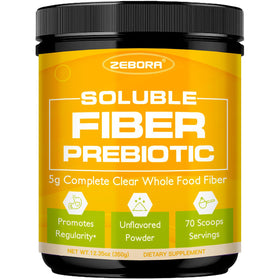 Poudre de fibre soluble ZEBORA non aromatisée vue de face
