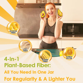 Poudre de fibre ZEBORA mélangée dans un smoothie