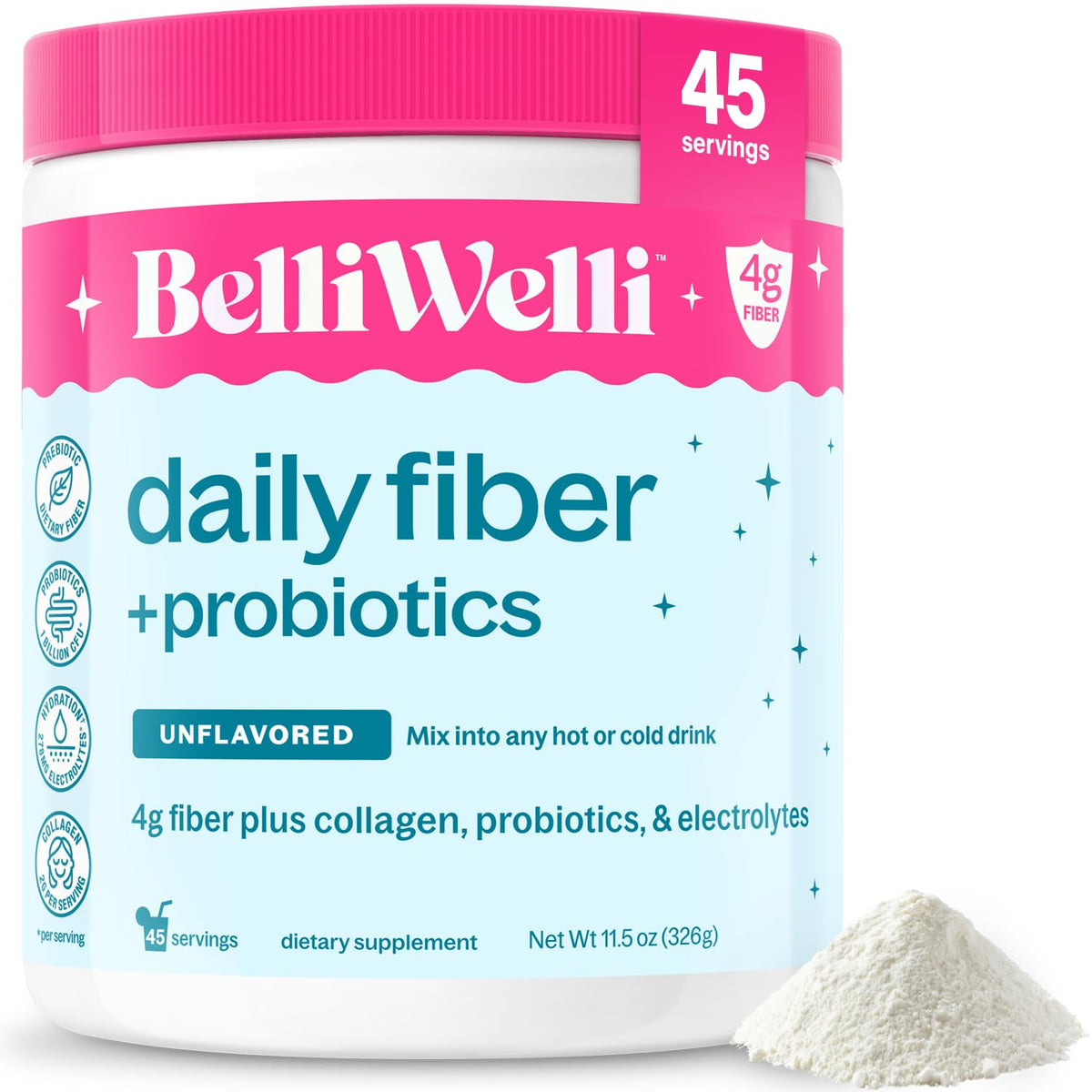Poudre de fibres Belli Welli 390g vue de face