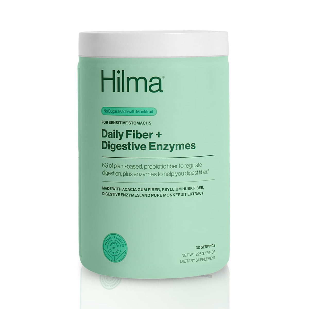 Poudre de fibres et enzymes daily Hilma, vue de face