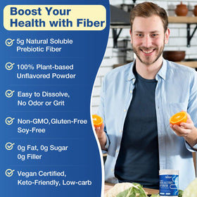 Poudre de Fibres NutriGut avec une cuillère doseuse