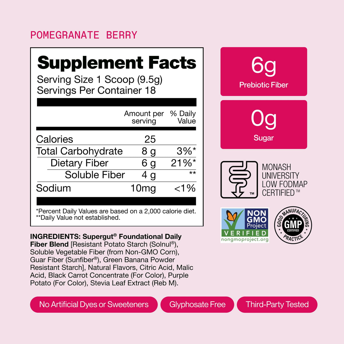 Poudre de fibres Supergut dans un shaker