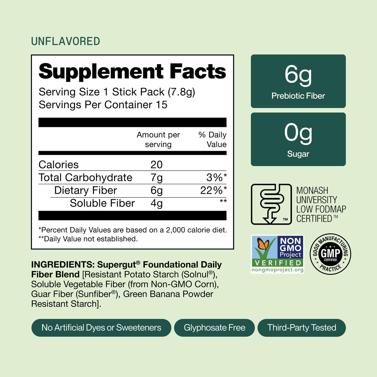 Poudre de Fibres Supergut, mélange dans un smoothie