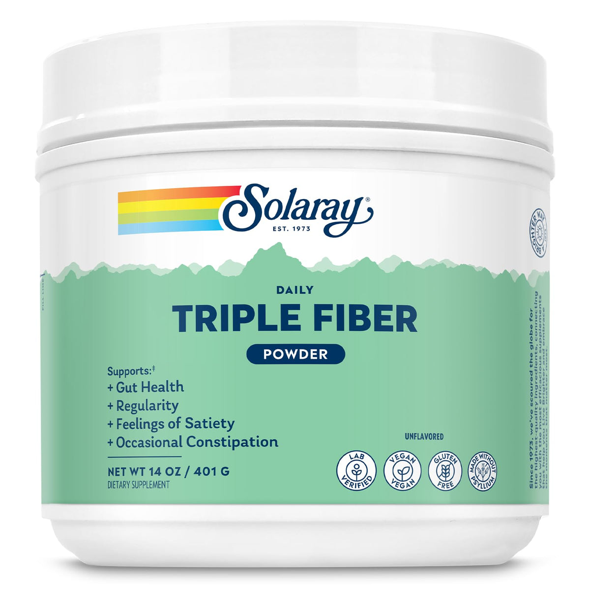 Poudre de Fibres Triples SOLARAY 481g vue de face