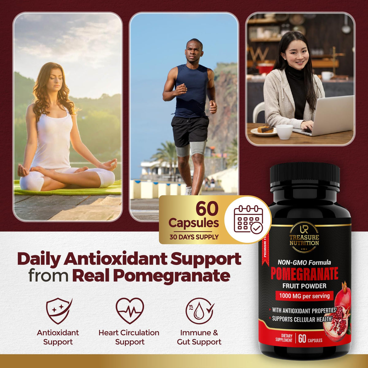 Poudre de fruit entier dans une capsule de grenade UR Treasure Nutrition