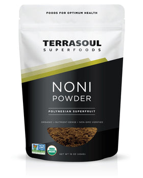 Poudre de fruit Noni bio Terrasoul Superfoods en sachet de 472g