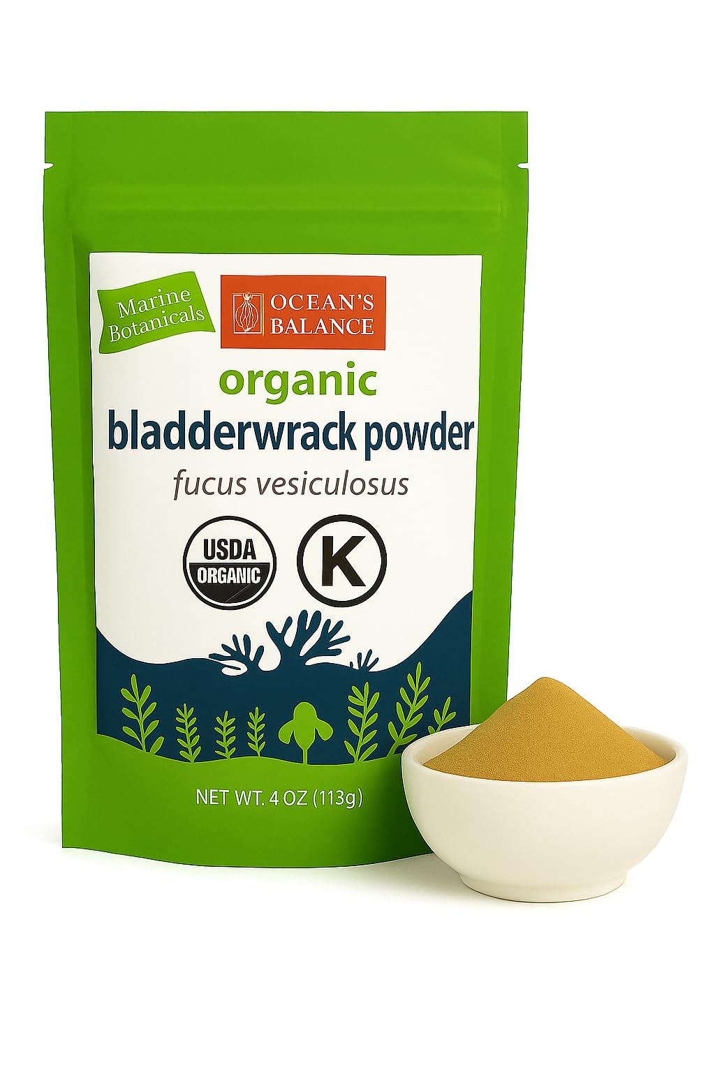 Poudre de Fucus Vésiculeux Ocean's Balance 130g vue avant