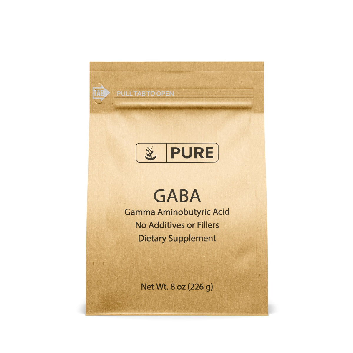Poudre de GABA Pure ORIGINAL INGREDIENTS 243g vue de face