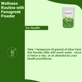 Poudre de Gel d'Aloe Vera en utilisation cosmétique