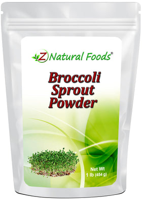 Poudre de germes de brocoli Z Natural Foods 472g vue de face