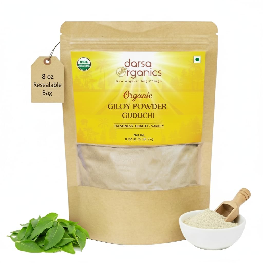 Poudre de Giloy bio Darsa Organics 240g vue de face