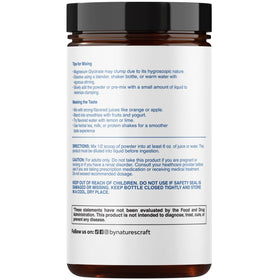 Poudre de Glycinate de Magnésium Natures Craft 400mg paquet arrière