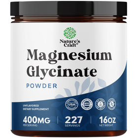 Poudre de Glycinate de Magnésium Natures Craft 572g vue de face