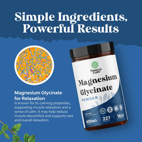Poudre de Glycinate de Magnésium Natures Craft avec des fruits