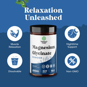 Poudre de Glycinate de Magnésium Natures Craft sur une table
