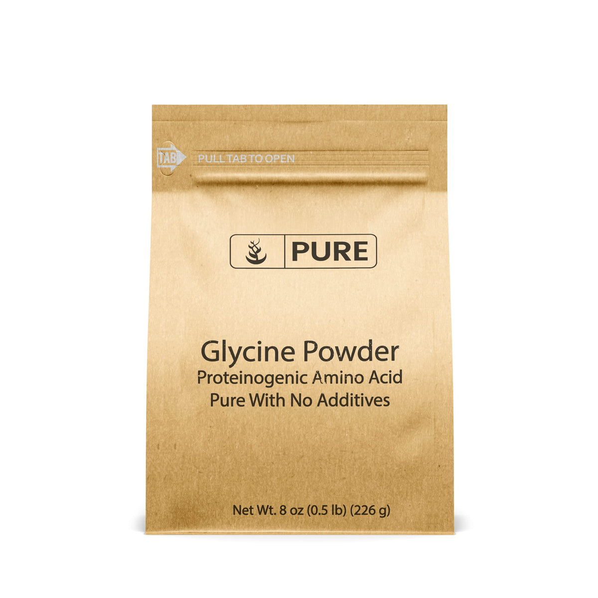Poudre de Glycine PURE ORIGINAL INGREDIENTS 240g vue avant avec emballage
