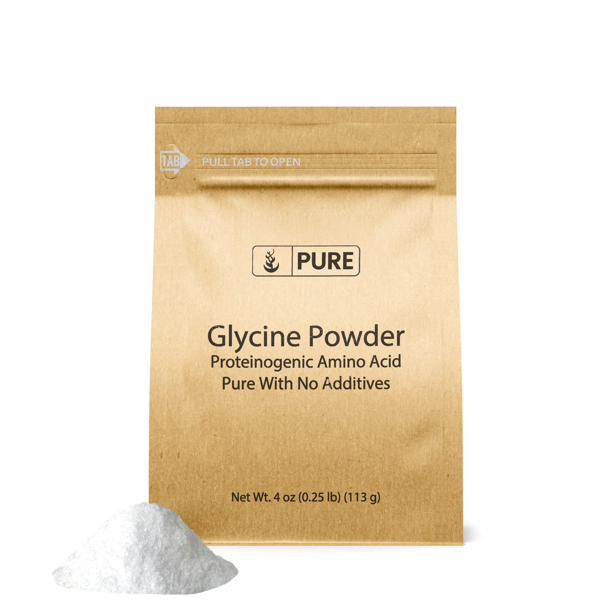 Poudre de Glycine PURE ORIGINAL INGREDIENTS 45g vue de face