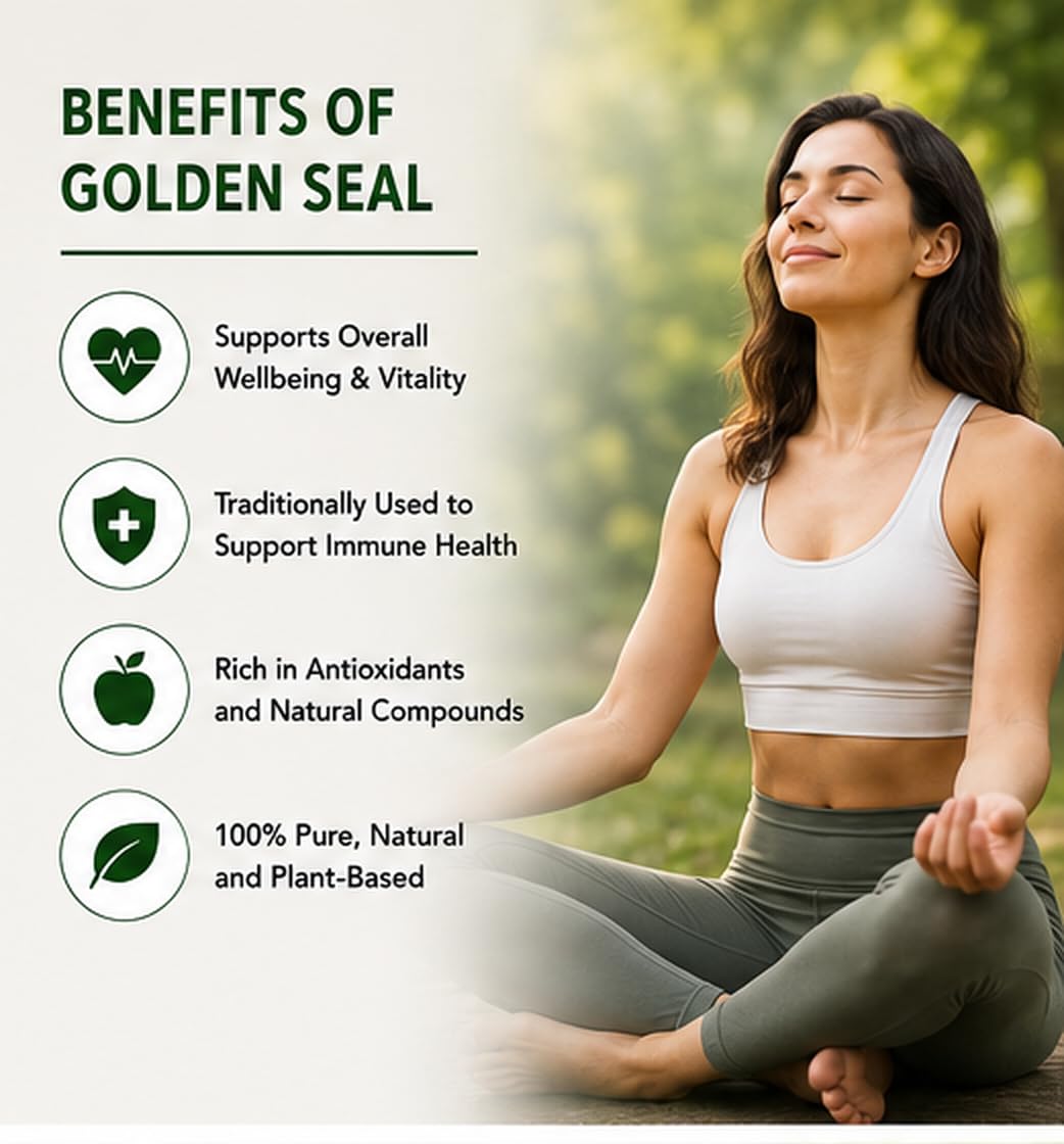 Poudre de goldenseal Leafy Organic avec cuillère doseuse