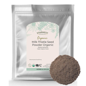 Poudre de graines de chardon-marie bio Starwest Botanicals dans un sachet