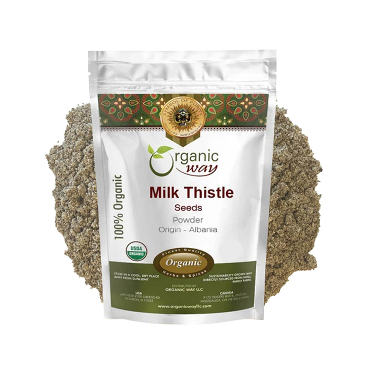 Poudre de graines de chardon-marie Organic Way 57g vue de face