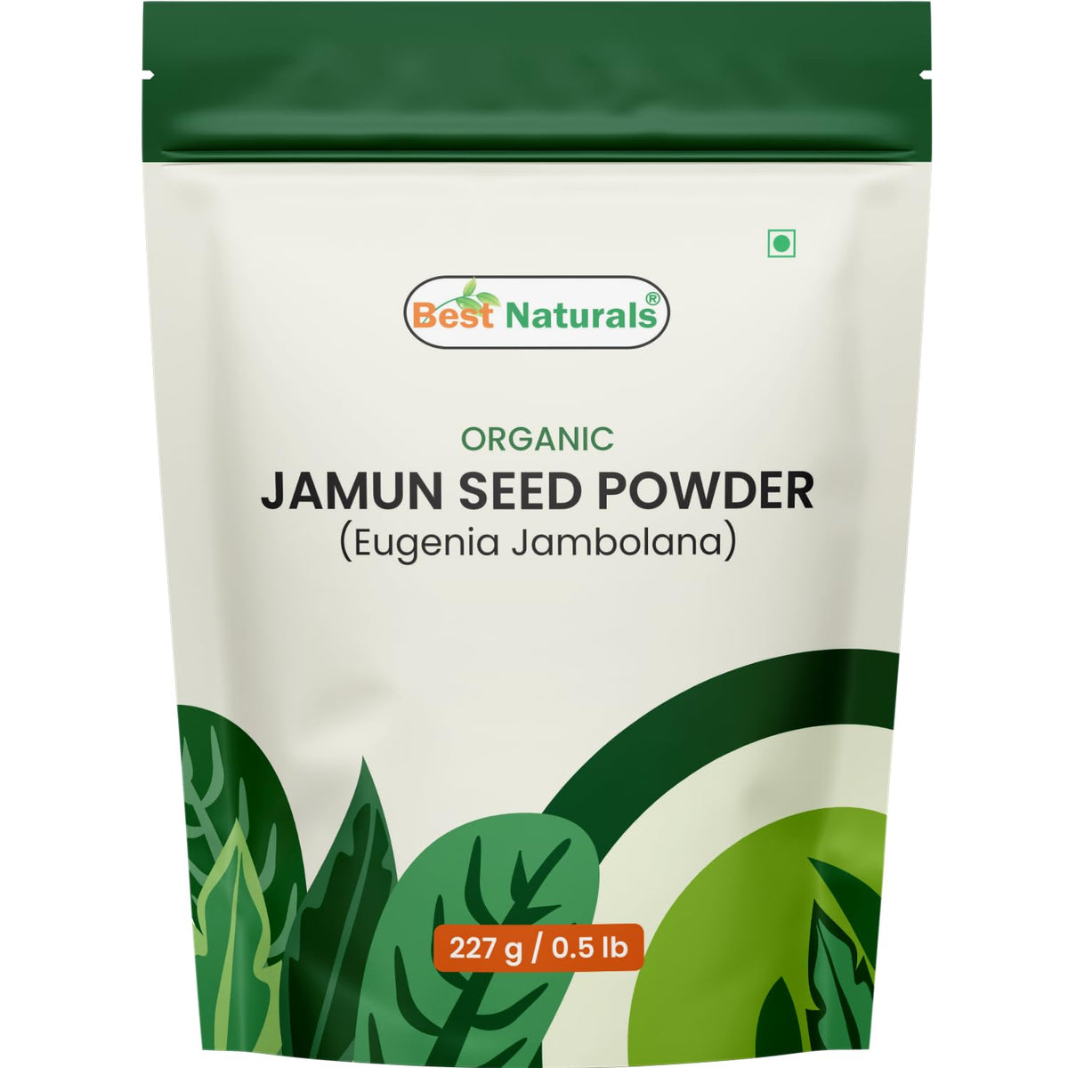Poudre de Graines de Jamun Bio Best Naturals vue de face
