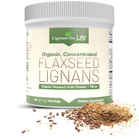 Poudre de graines de lin bio Lignans For Life 272g vue de face