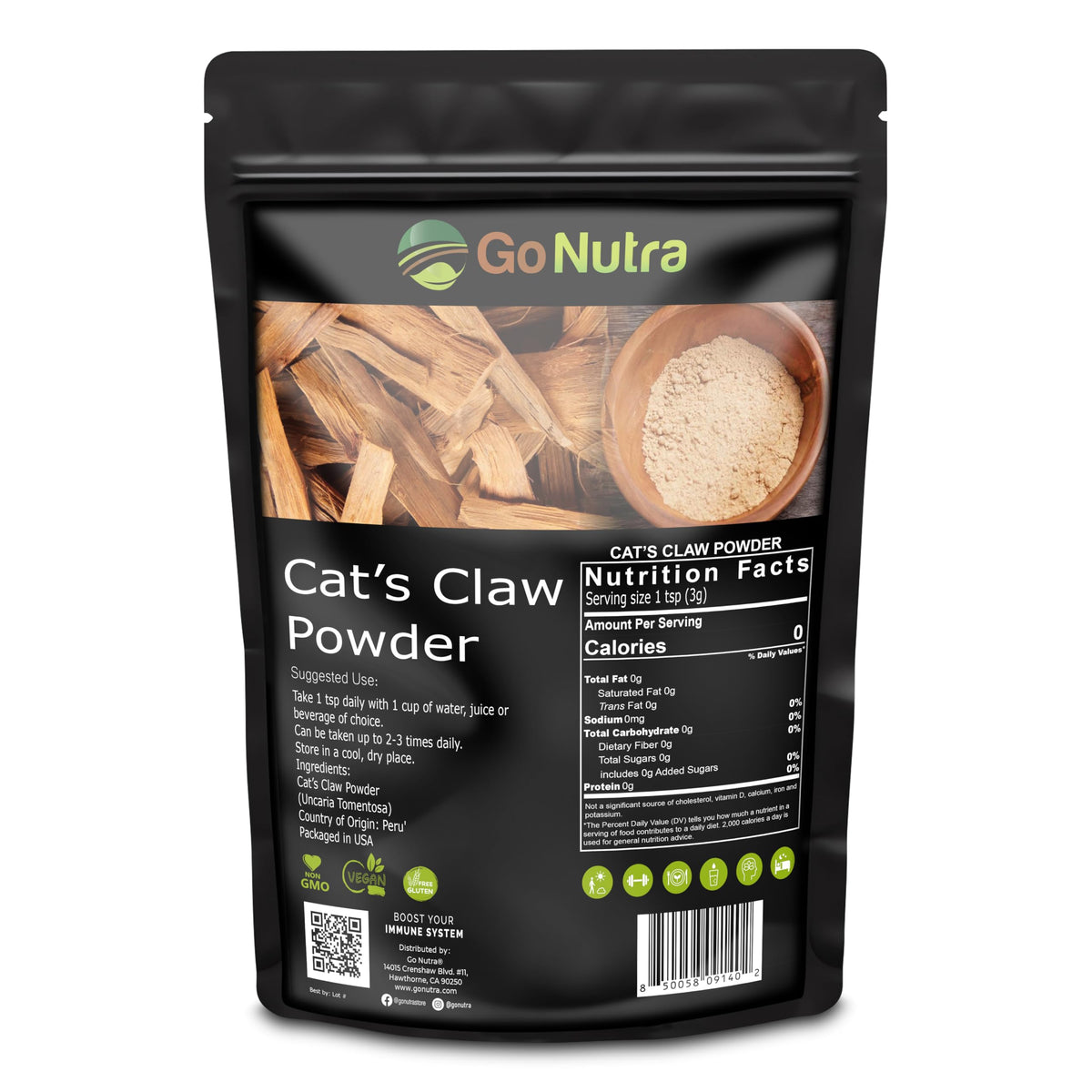 Poudre de griffe de chat Go Nutra 465g vue avant