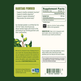 Poudre de Haritaki de Banyan Botanicals vue de côté