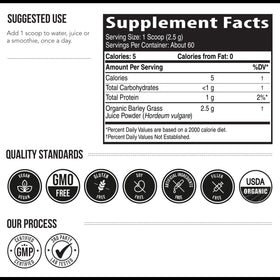 Poudre de Jus d'Orge Bio Triquetra Health 200g en utilisation quotidienne