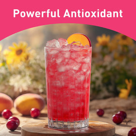 Poudre de Jus de Cranberry Bio 'D ORGANIC ajoutée à un smoothie