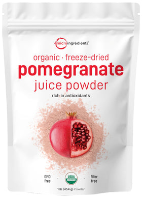 Poudre de jus de grenade bio Micro Ingredients 472g sachet avant