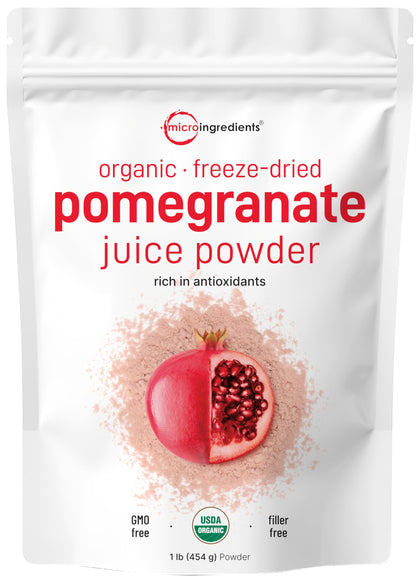 Poudre de jus de grenade bio Micro Ingredients 472g sachet avant