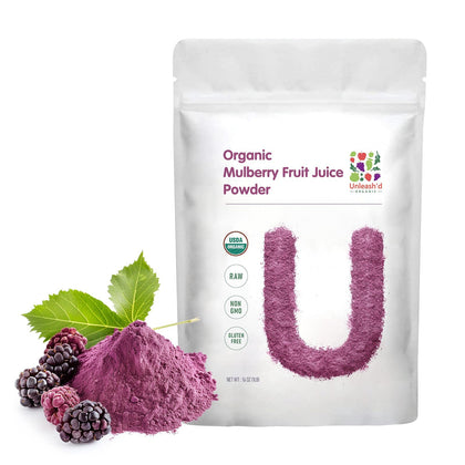 Poudre de jus de murier bio 'D ORGANIC 480g vue de face