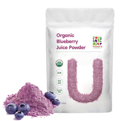 Poudre de jus de myrtille bio 'D ORGANIC 481g vue avant