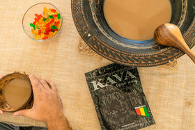 Poudre de Kava Kava Wakacon dans un bol