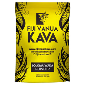 Poudre de kava Loloma Waka de Fiji Vanua Kava, 449g, vue de face