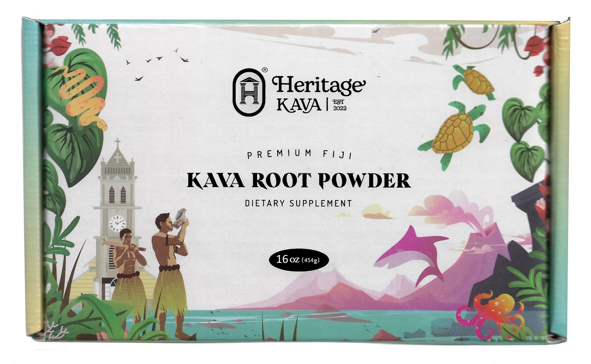 Poudre de Kava Noble Fidjien Heritage Kava 558g face avant