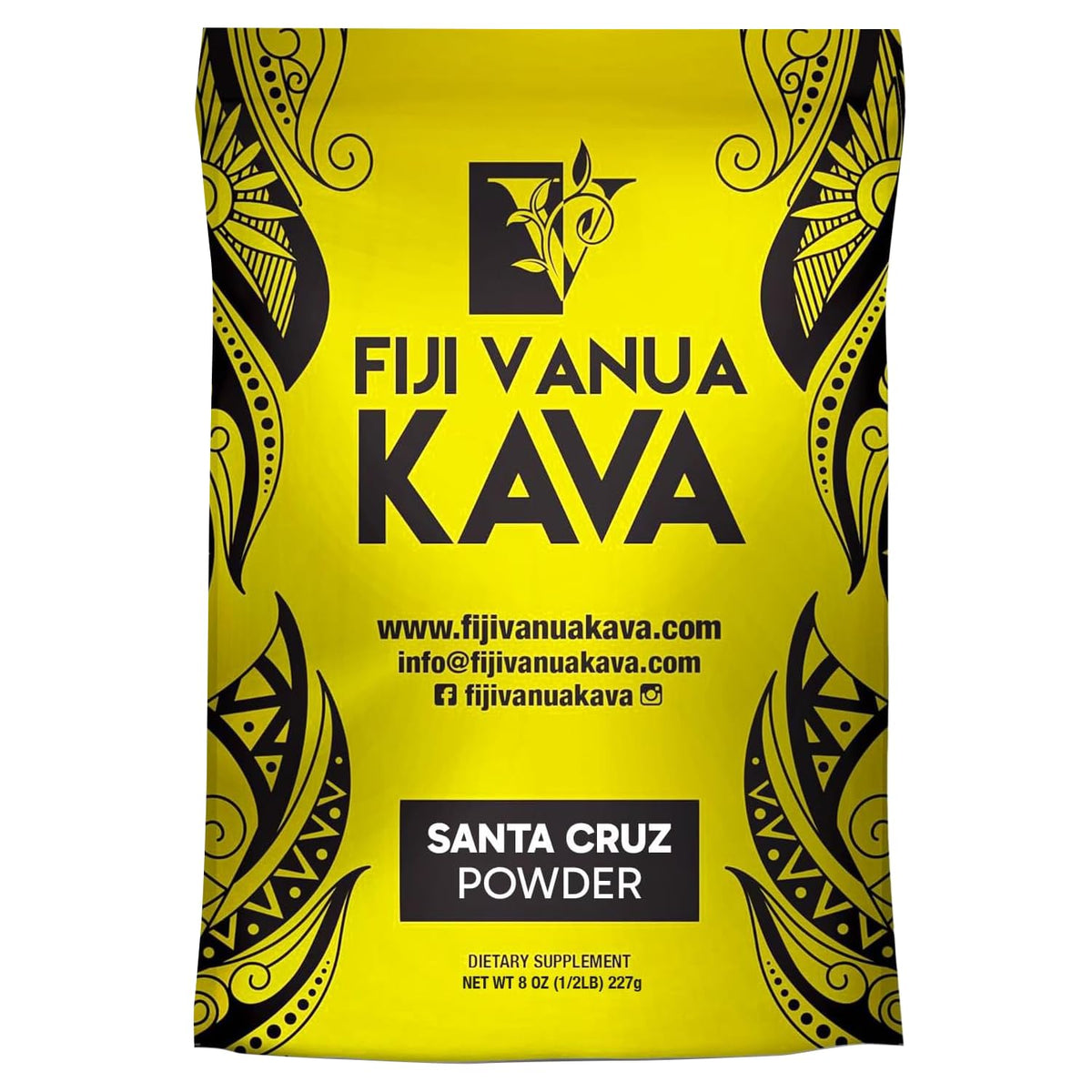 Poudre de kava premium Fiji Vanua 227g vue de face
