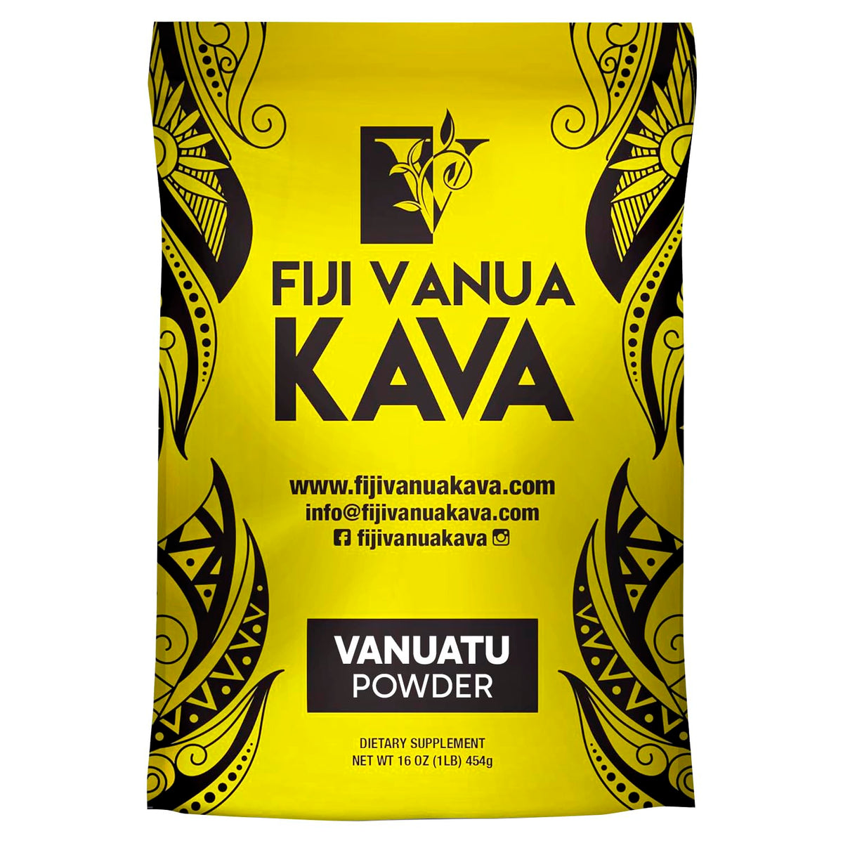 Poudre de kava Vanuatu Fiji Vanua 449g vue avant