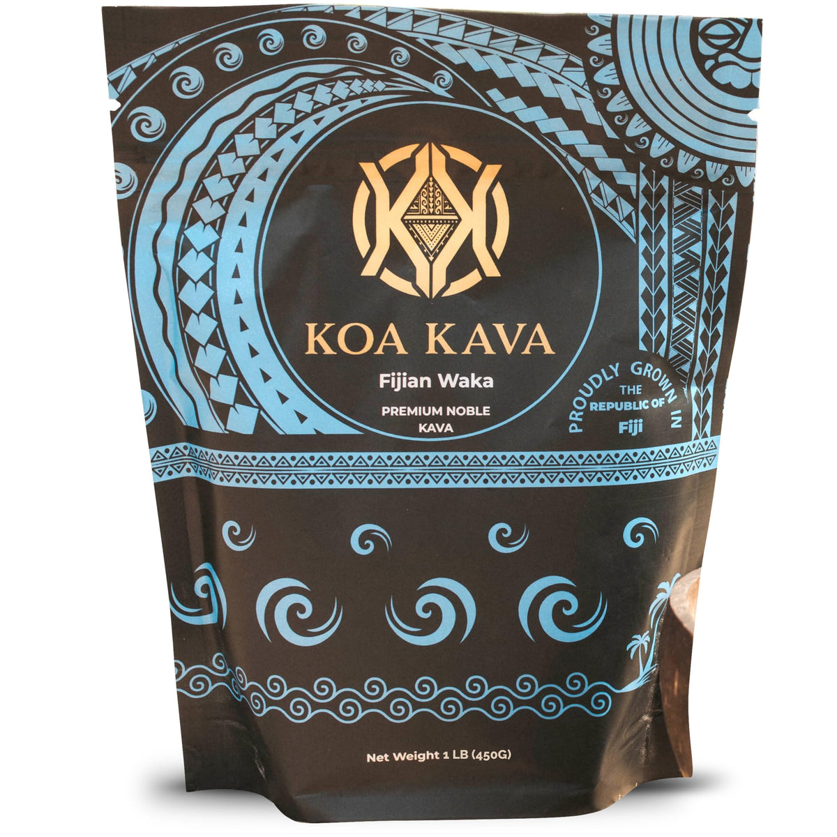 Poudre de Kava Waka Koa Kava 458g vue de face