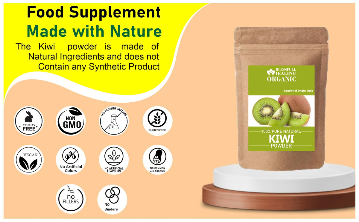 Poudre de Kiwi Blessfull Healing 100g près de fruits frais