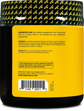 Poudre de L-Citrulline Malate Primaforce 200g, vue latérale