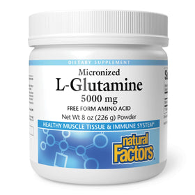 Poudre de L-Glutamine 5 000 mg de Natural Factors, vue de face