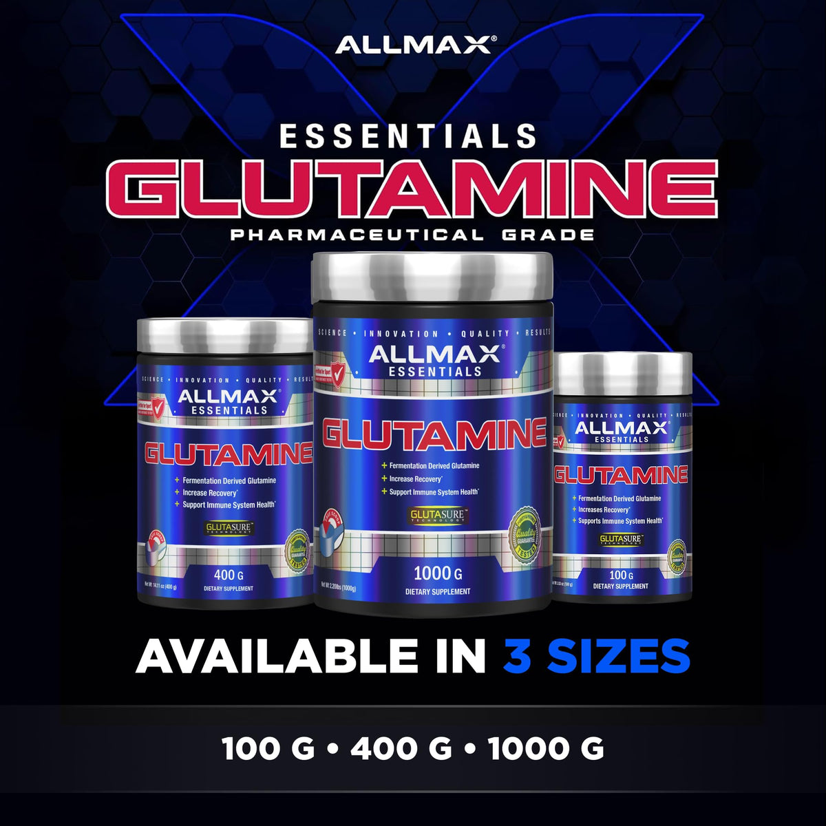 Poudre de L-Glutamine ALLMAX 400 g dans un smoothie