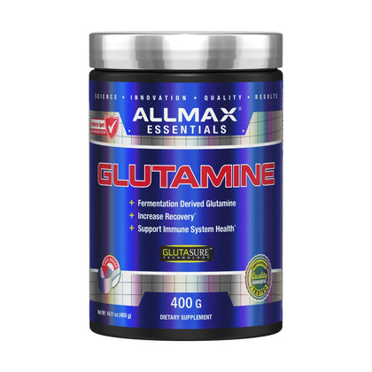 Poudre de L-Glutamine ALLMAX 400 g vue de face