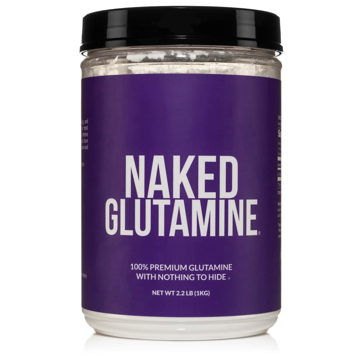 Poudre de L-Glutamine NAKED 1000g vue de face